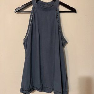 Chambray Halter Sleeveless Top